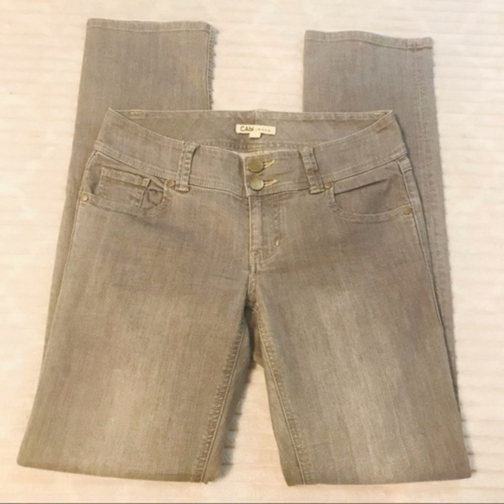 CAbi Grey Wash Lou Lou Slim Straight Jeans #332 4
